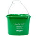 A green San Jamar Kleen-Pail cleaning caddy with handles.