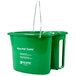 A green San Jamar Kleen-Pail bucket with a handle and white text.