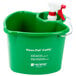 a green bucket with a spray bottle inside