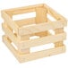 A wooden display frame/rise with a white background.