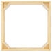 A square wooden frame with corners.