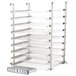 A silver metal Town Smokehouse rack with shelves.