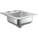 A Regency stainless steel drop-in sink with a drain.