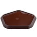 A brown hexagon shaped Rosseto melamine tray.