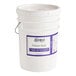 A white bucket with a blue label for Noble Chemical Power Metal Safe Detergent.