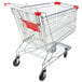A Regency shopping cart with red handles on a white background.