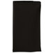 A folded black Intedge cloth napkin with a white rectangular border.