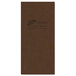 A brown rectangular menu board with text.