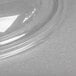 A clear plastic Sabert dome lid with a circular rim.