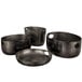 A black hammered aluminum beverage tub with handles.