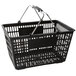 A black Regency shopping basket with handles.