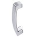A stainless steel Solwave microwave door handle.