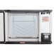 A white Manitowoc water cooled ice machine with black and silver details.