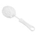 A white glassware washing brush with a foam head and a handle.