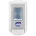 A white Purell Healthy Soap dispenser with clear window.