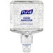 A Purell hand sanitizer dispenser filled with Purell hand sanitizer gel.