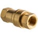 A Regency brass quick disconnect fitting with a gold nut.