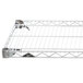 A chrome wire shelf from Metro Super Erecta.