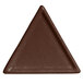 A brown triangle-shaped G.E.T. Enterprises Bugambilia triangle platter.