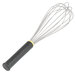 A Matfer Bourgeat stainless steel wire whisk with a black Exoglass handle.