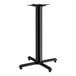 A black cylindrical Lancaster Table & Seating cast iron table base.