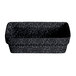 A black rectangular G.E.T. Enterprises Bugambilia resin-coated aluminum buffet bowl.