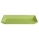 A green rectangular G.E.T. Enterprises Bugambilia tray with a textured surface on a white background.