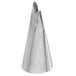 An Ateco silver metal cone shaped like a ruffle.