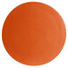 A close-up of a G.E.T. Enterprises tangerine resin-coated aluminum round disc with a textured finish.