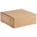 A brown Kraft pie box with a lid.