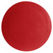 A cranberry red G.E.T. Enterprises large round disc with a smooth surface.