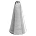 A silver metal Ateco leaf piping tip.