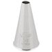 A silver Ateco oval piping tip with the number 58 on it.