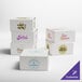A white box with blue, yellow, pink, purple, and black customizable labels.