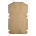 A flat, unfolded kraft paper bakery box designed for cakes or baked goods.