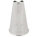 A silver metal Ateco 2-hole piping tip.