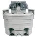 A white PolyJohn portable hand washing sink with a hard liner and a lid.
