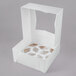 A white box with a window for mini cupcakes.