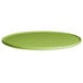A G.E.T. Enterprises Bugambilia lime resin-coated aluminum round tray with a rim.