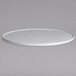 A G.E.T. Enterprises Bugambilia marble white deep round disc with a rim on a table.