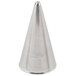 a silver cone shaped pastry bag