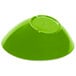 A green bowl with a logo on it.