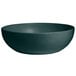 A forest green G.E.T. Enterprises Bugambilia extra large deep round bowl with a smooth finish.