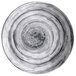 A close-up of an Elite Global Solutions Van Gogh black melamine plate with a swirl design.