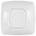 A white square melamine bowl with a black square center.