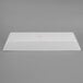 A white G.E.T. Enterprises Bugambilia rectangular platter with a textured finish.