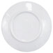 A white Elite Global Solutions melamine plate with a round rim.