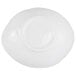 a white plate with a circular pattern