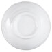 A close-up of an Elite Global Solutions taupe melamine bowl with a circular pattern on the inside.