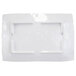 A white rectangular melamine plate with a black Van Gogh design.